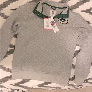 NWT Green Bay Packers 1/4 button sweatshirt